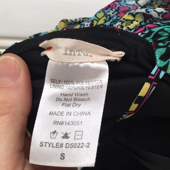 INTU Colorful Print Strappy Dress S - Picture 3 of 5